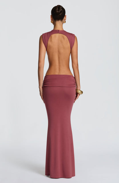 Fenella Maxi Dress Rose Brown