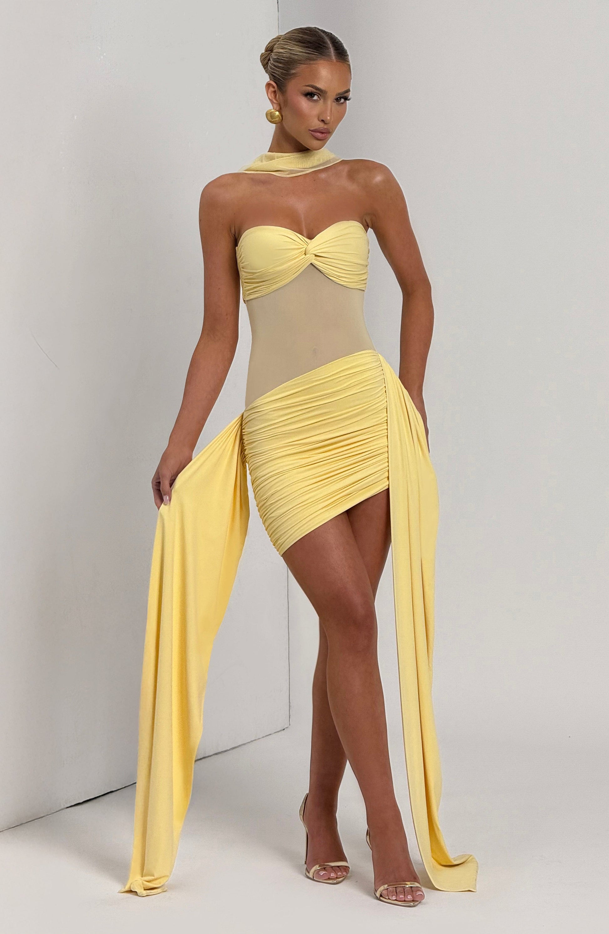 Fiorella Mini Dress Lemon