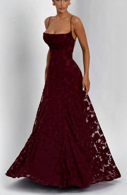 Francis Maxi Dress Cherry Lacquer