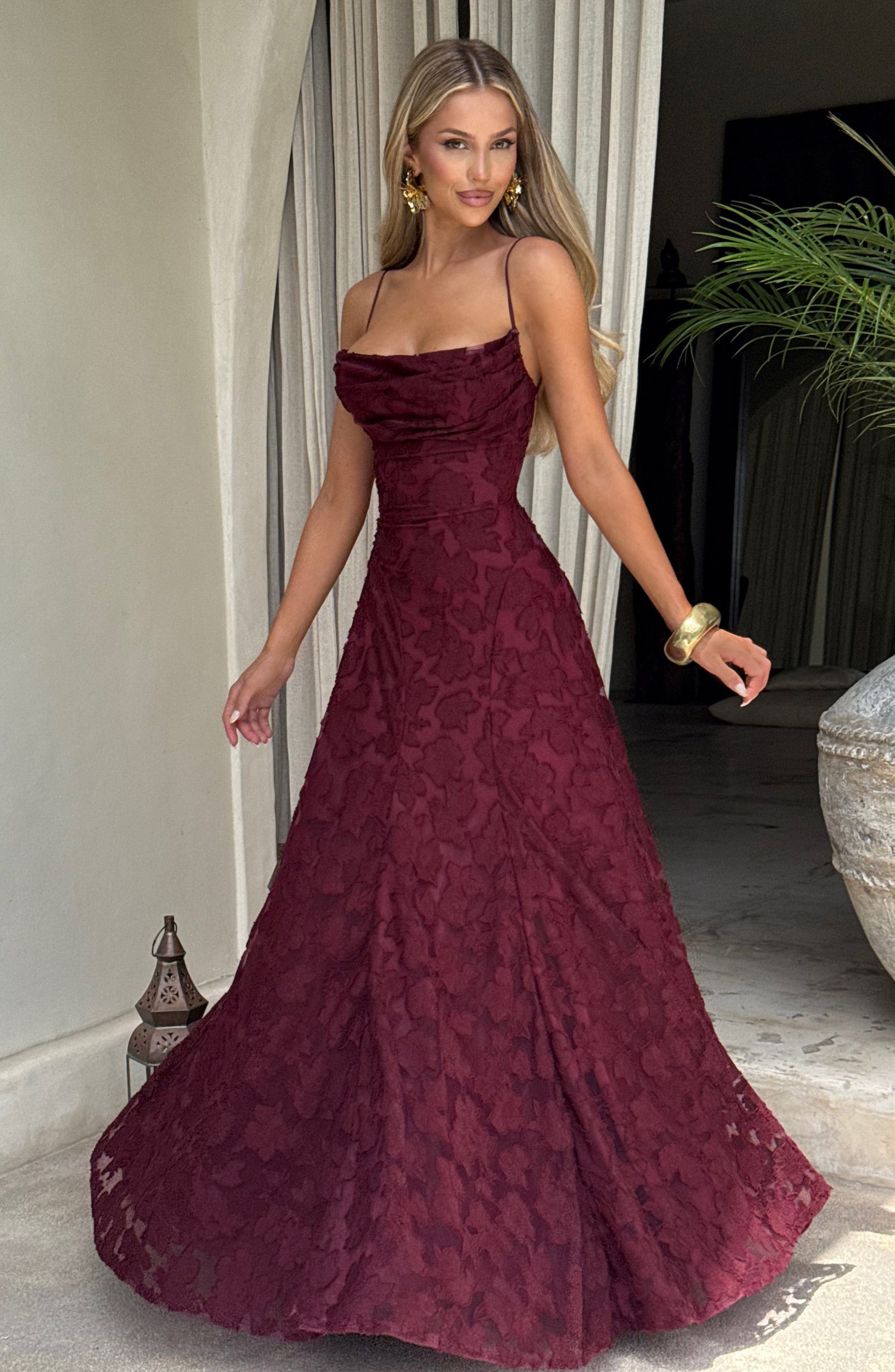 Francis Maxi Dress Cherry Lacquer