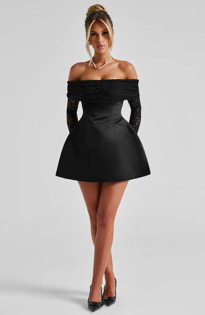 Georgianna Mini Dress Black