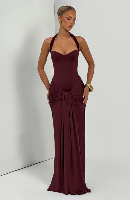Gia Maxi Dress Cherry Lacquer