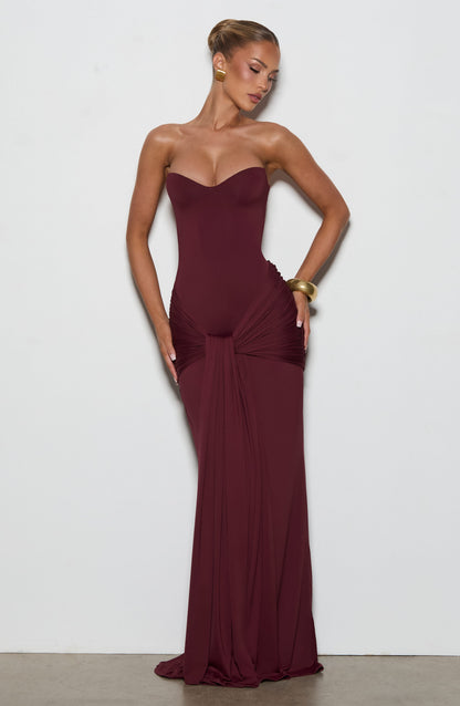 Gia Maxi Dress Cherry Lacquer