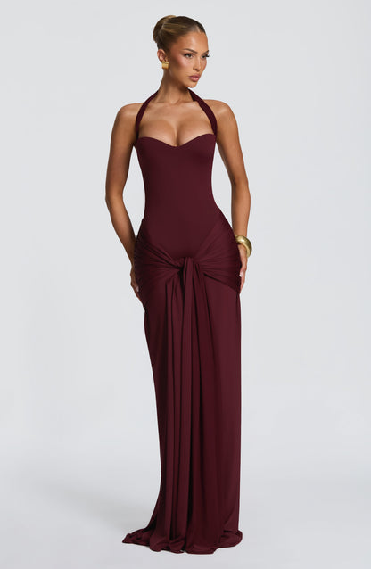 Gia Maxi Dress Cherry Lacquer