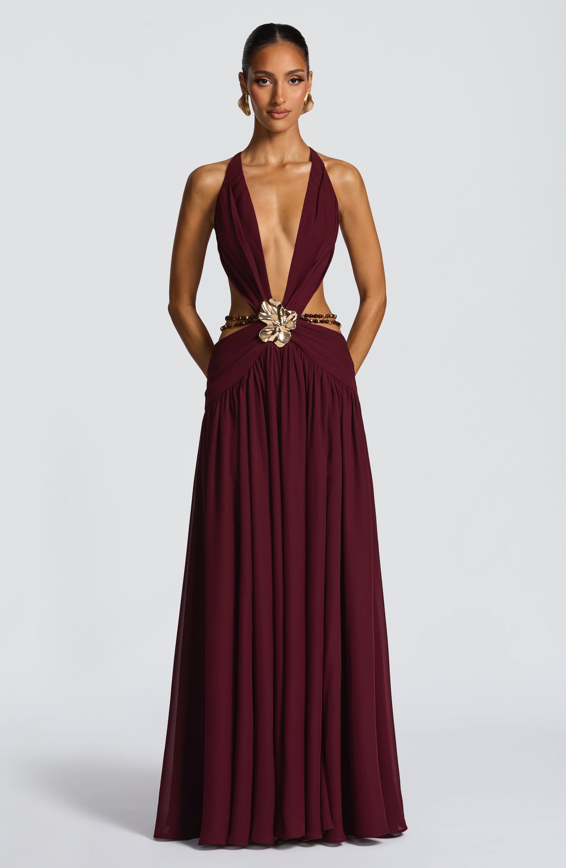 Indianna Maxi Dress Cherry Lacquer