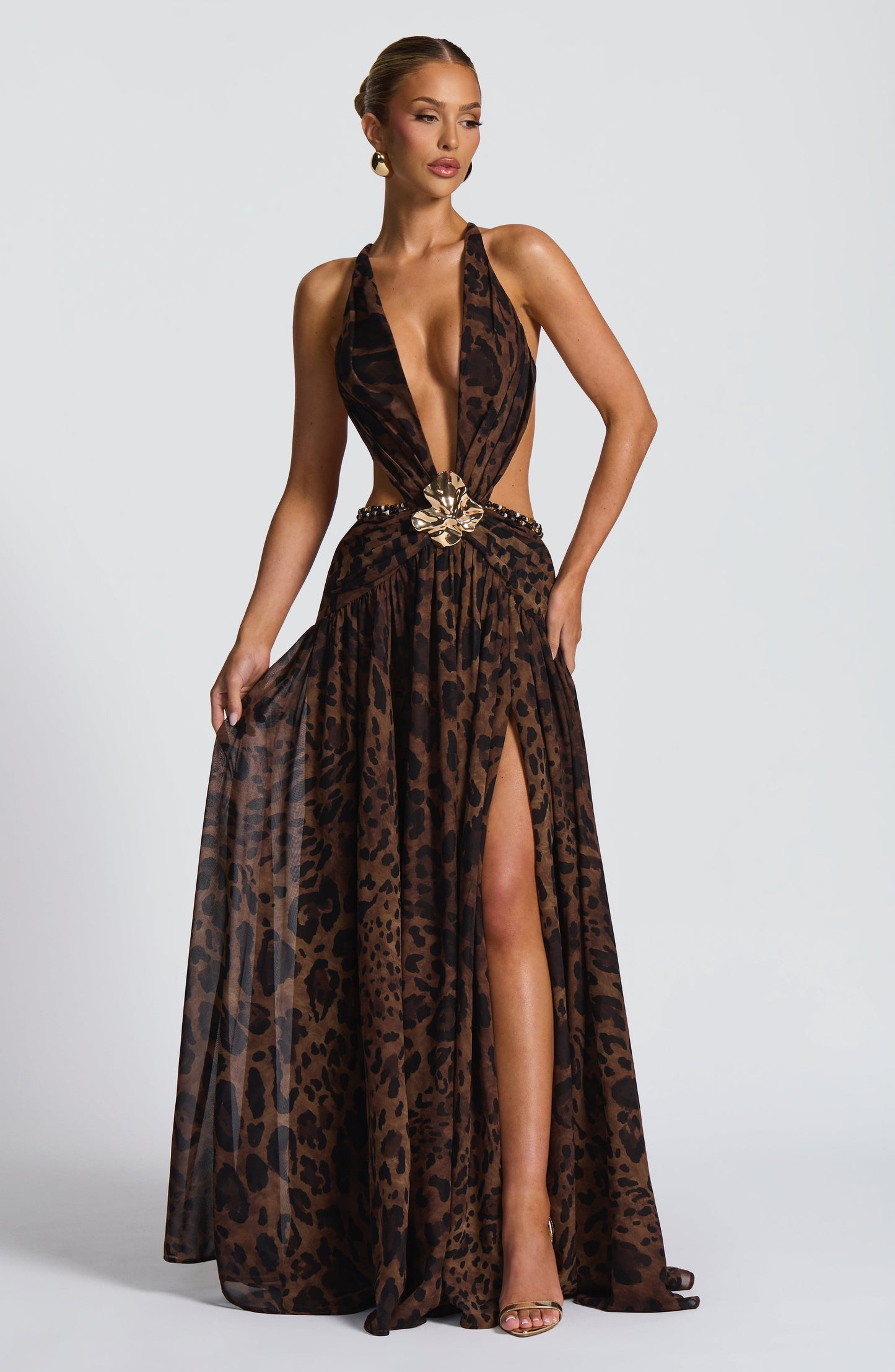 Indianna Maxi Dress Leopard Print