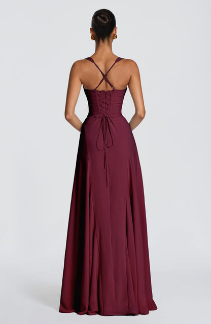 Irie Maxi Dress Cherry Lacquer