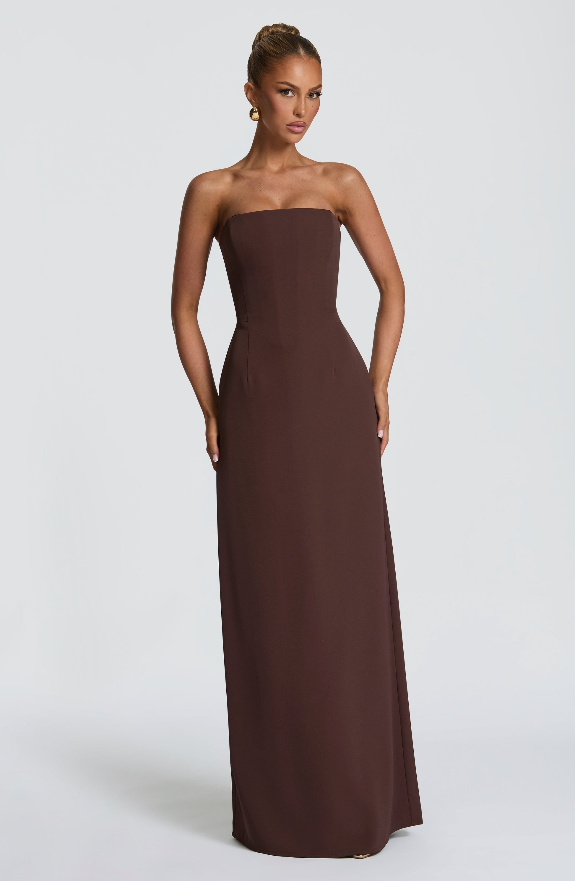 Irmina Maxi Dress Plum Brown