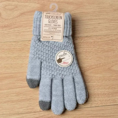 Warm Stretch Knit Touch Screen Gloves For Women And Men Winter Mittens 3