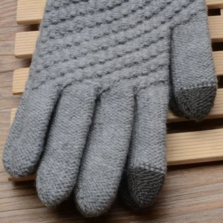 Warm Stretch Knit Touch Screen Gloves For Women And Men Winter Mittens 4