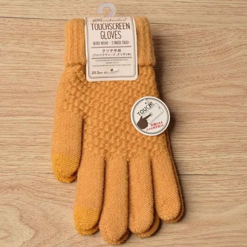 Warm Stretch Knit Touch Screen Gloves For Women And Men Winter Mittens 7
