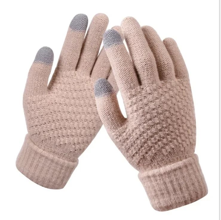 Warm Stretch Knit Touch Screen Gloves For Women And Men Winter Mittens 11