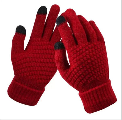 Warm Stretch Knit Touch Screen Gloves For Women And Men Winter Mittens 12