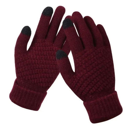 Warm Stretch Knit Touch Screen Gloves For Women And Men Winter Mittens 13