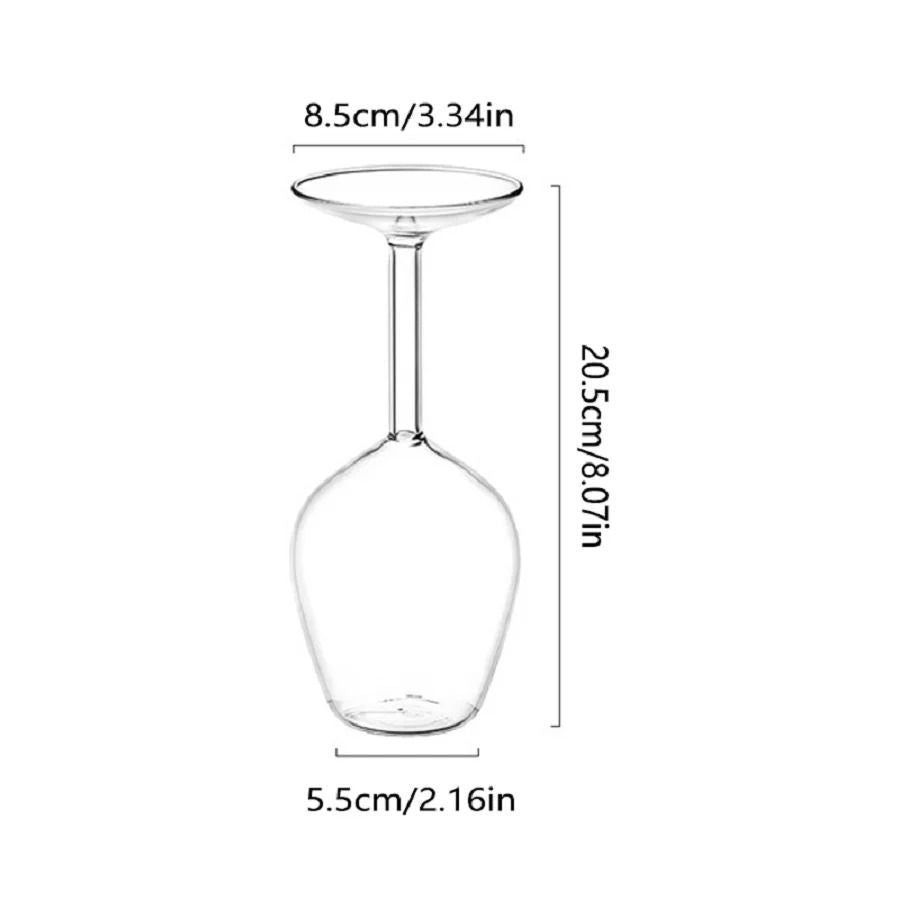 Creative Upside Down Wine Glass With Long Stem Unique 400ml Wine Cup 5