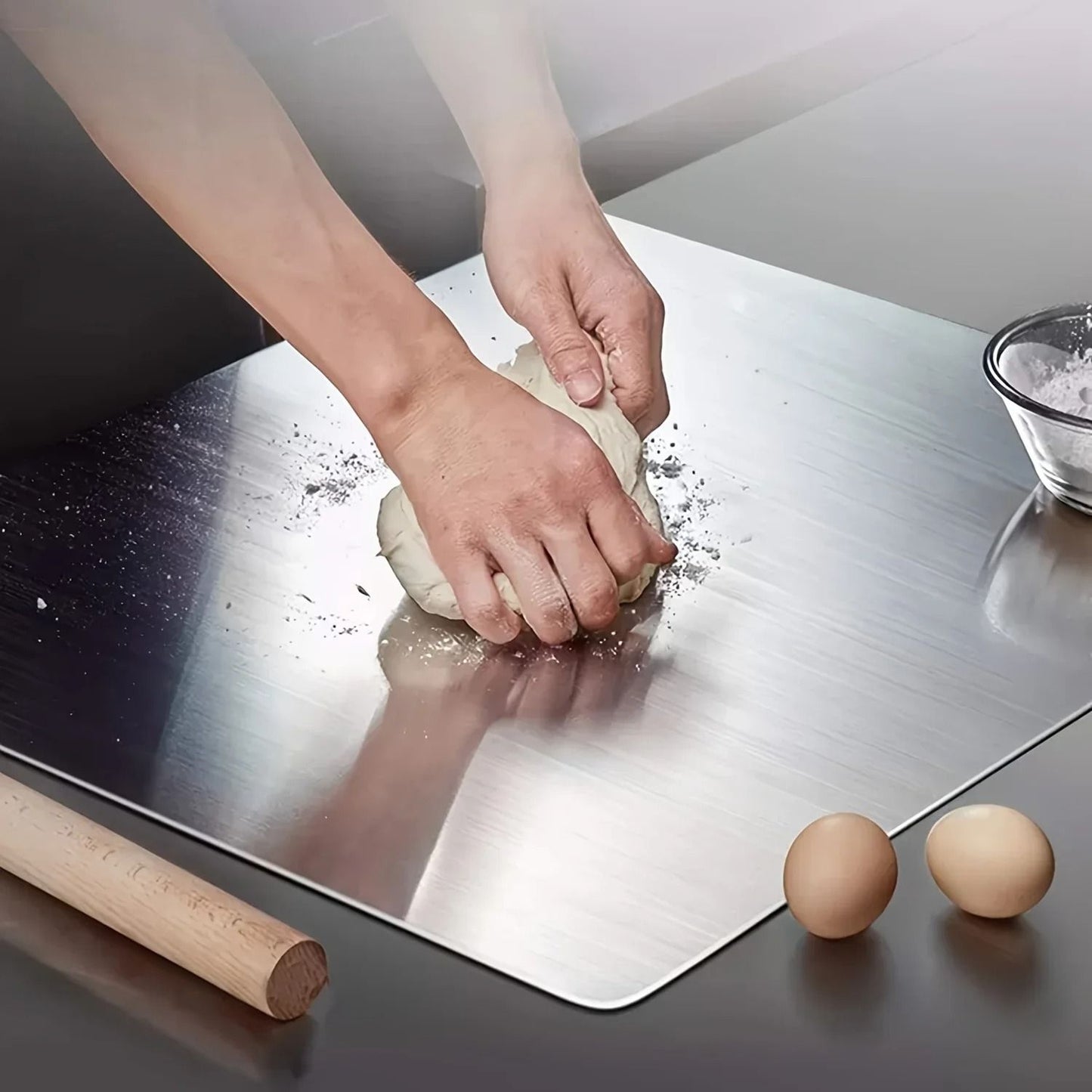 Stainless Steel Cutting Board Multi Purpose Kitchen Surface For Kneading And Chopping