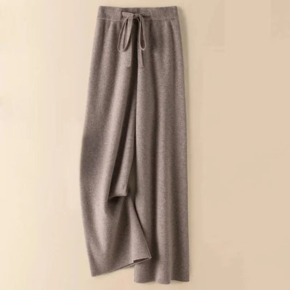 Thick Warm Knitted High Waist Pants For Women Casual Straight Leg Ankle Length 6