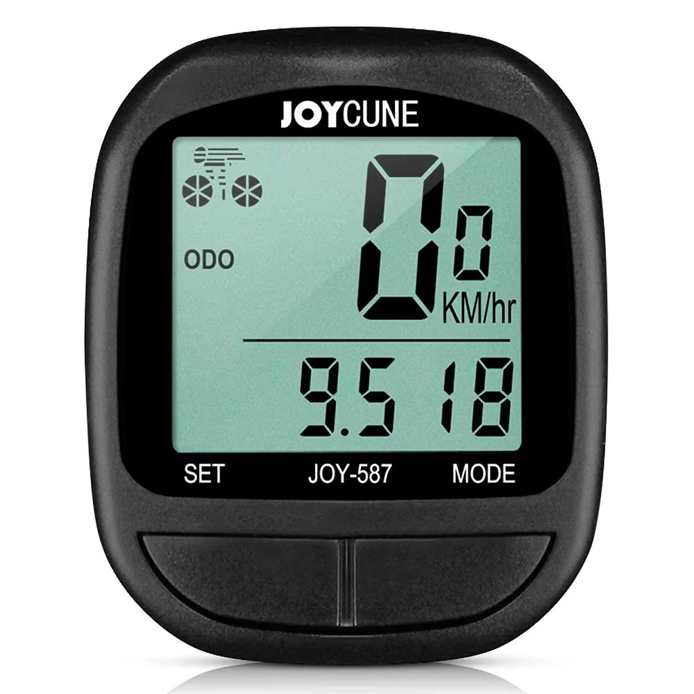 Waterproof Bike Computer with Wired Speedometer and Odometer – LED Display Cycling Stopwatch