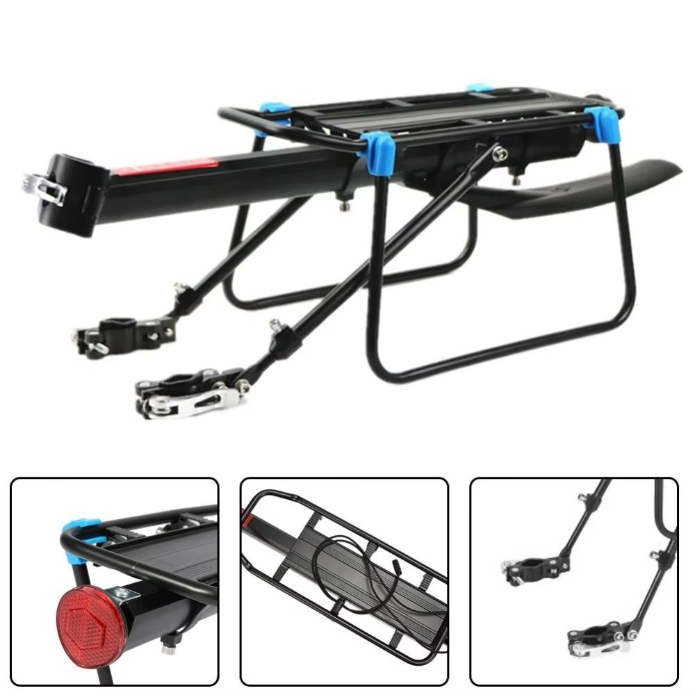 Quick Release Adjustable Bike Cargo Rack With Rear Mudguard  HeavyDuty Bicycle Luggage Carrier For  1