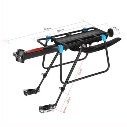 Quick Release Adjustable Bike Cargo Rack With Rear Mudguard  HeavyDuty Bicycle Luggage Carrier For  6