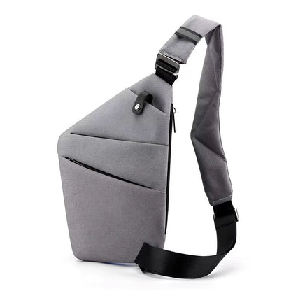Fengdong Mens UltraThin AntiTheft Chest Bag  Compact Crossbody Sling Bag For Travel And Sports 9