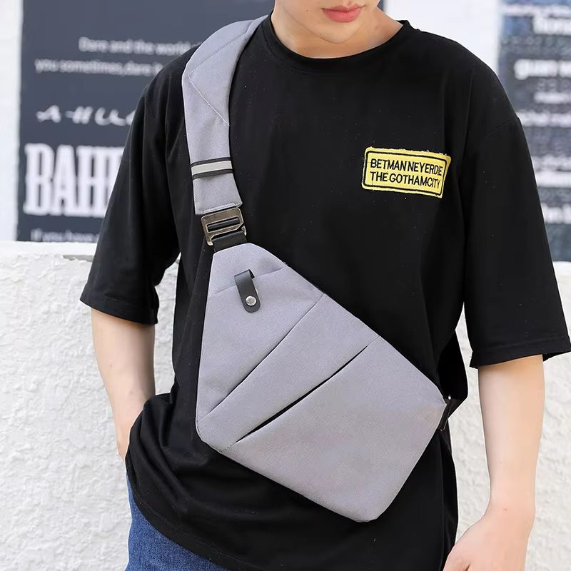 Fengdong Mens UltraThin AntiTheft Chest Bag  Compact Crossbody Sling Bag For Travel And Sports 1