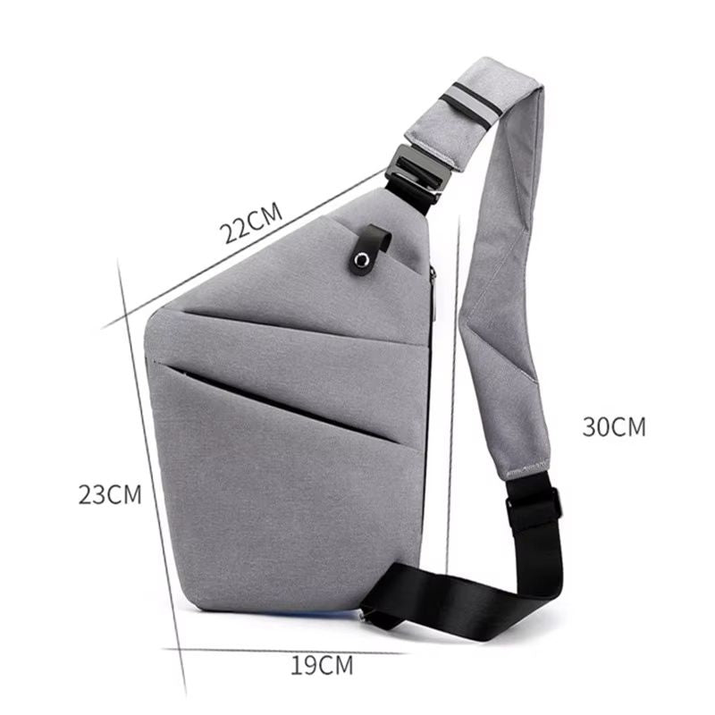 Fengdong Mens UltraThin AntiTheft Chest Bag  Compact Crossbody Sling Bag For Travel And Sports 2