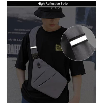 Fengdong Mens UltraThin AntiTheft Chest Bag  Compact Crossbody Sling Bag For Travel And Sports 3