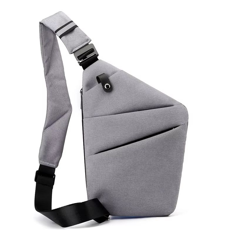 Fengdong Mens UltraThin AntiTheft Chest Bag  Compact Crossbody Sling Bag For Travel And Sports 8