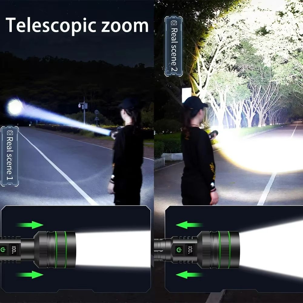 High Power LED Flashlight  USB Rechargeable Tactical Torch With Long Range Beam For Outdoor Adventu 2