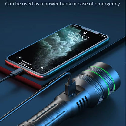 High Power LED Flashlight  USB Rechargeable Tactical Torch With Long Range Beam For Outdoor Adventu 3