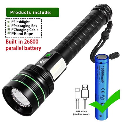 High Power LED Flashlight  USB Rechargeable Tactical Torch With Long Range Beam For Outdoor Adventu 9