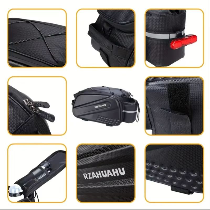 Large Capacity Bicycle Rear Seat Bag  Foldable Cycling Camel Bag For Mountain  Electric Bikes 4