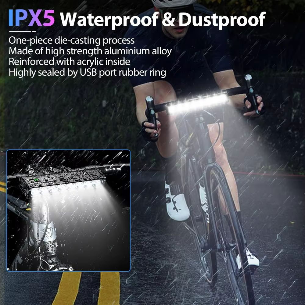 NEWBOLER 10000 Lumen Bicycle Light  USB Rechargeable Waterproof Bike Headlight With 10000mAh Batter 3