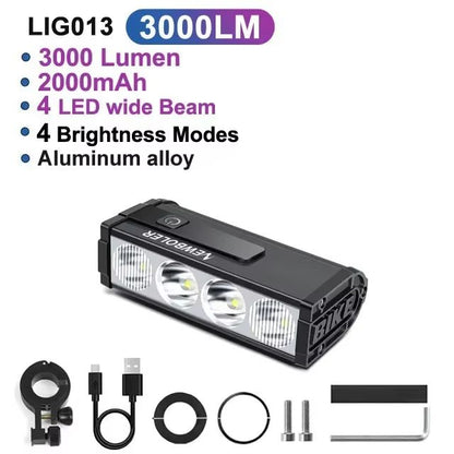 NEWBOLER 10000 Lumen Bicycle Light  USB Rechargeable Waterproof Bike Headlight With 10000mAh Batter 6