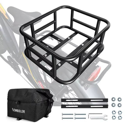 Large Capacity Rear Bike Basket  Durable Bicycle Cargo Rack Bag For EBikes Travel  Shopping 8