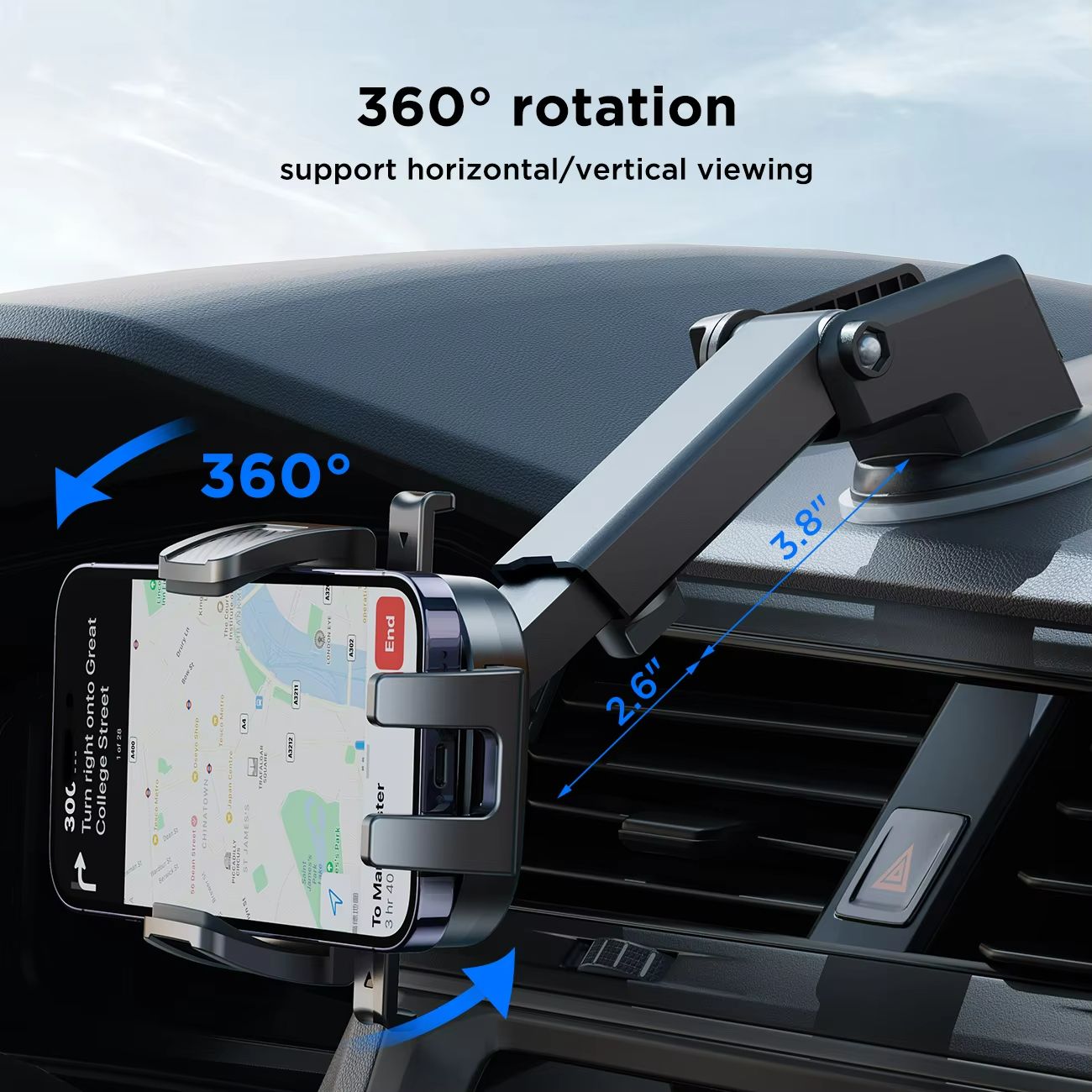 Joyroom Universal Car Phone Holder  Dashboard  Suction Cup Mount For IPhone Samsung Google  More 2