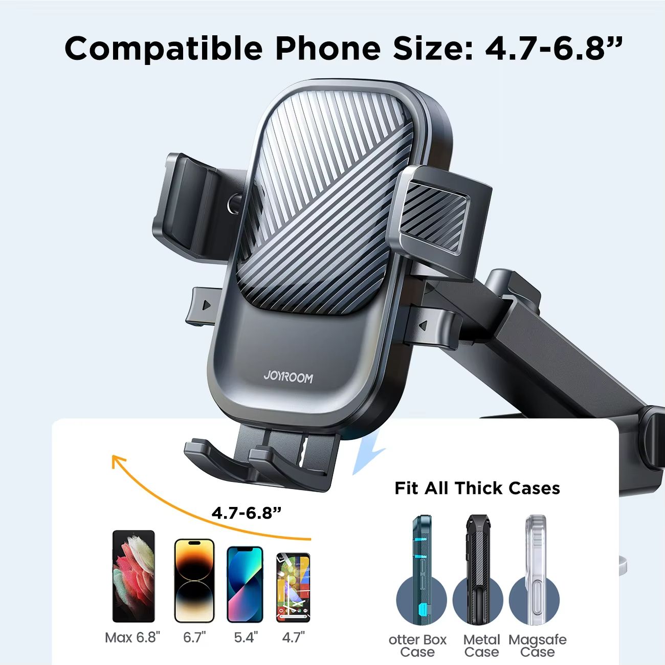 Joyroom Universal Car Phone Holder  Dashboard  Suction Cup Mount For IPhone Samsung Google  More 4