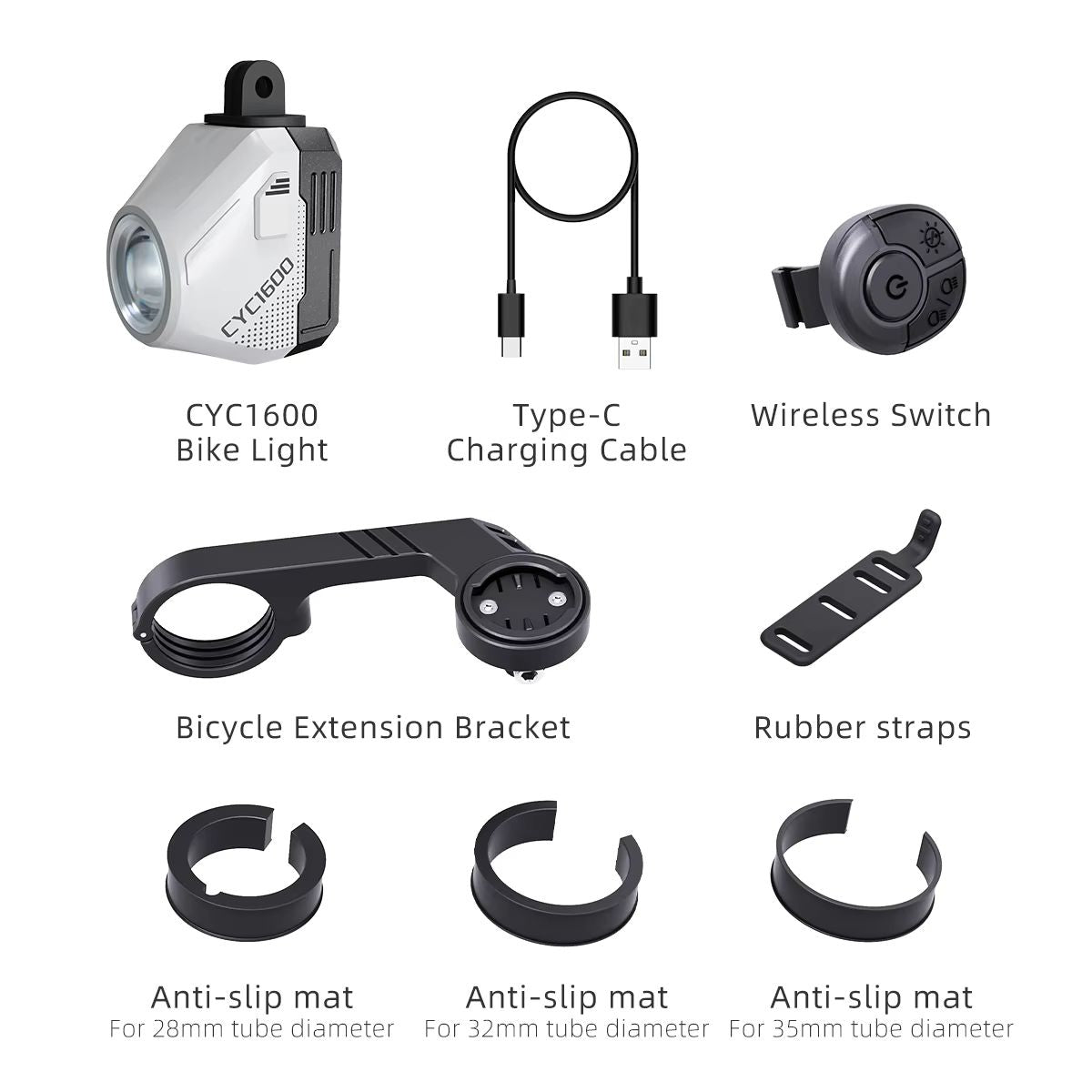 CYCLAMI Ultra Bright Bike Headlight  1600 Lumen Wireless Remote Front Lamp For MTB  Road Cycling 4