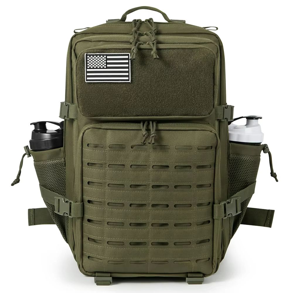 45L Tactical Backpack  MOLLE Survival Rucksack With Bottle Holder For Hiking Hunting  Outdoor Adven 10