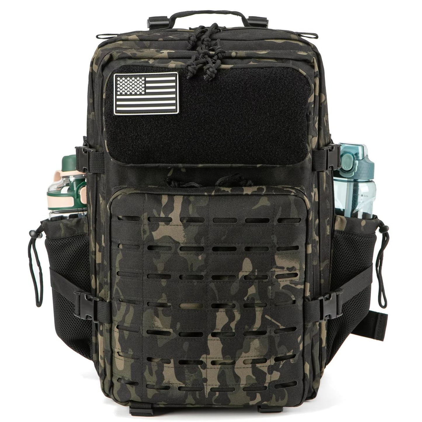 45L Tactical Backpack  MOLLE Survival Rucksack With Bottle Holder For Hiking Hunting  Outdoor Adven 17