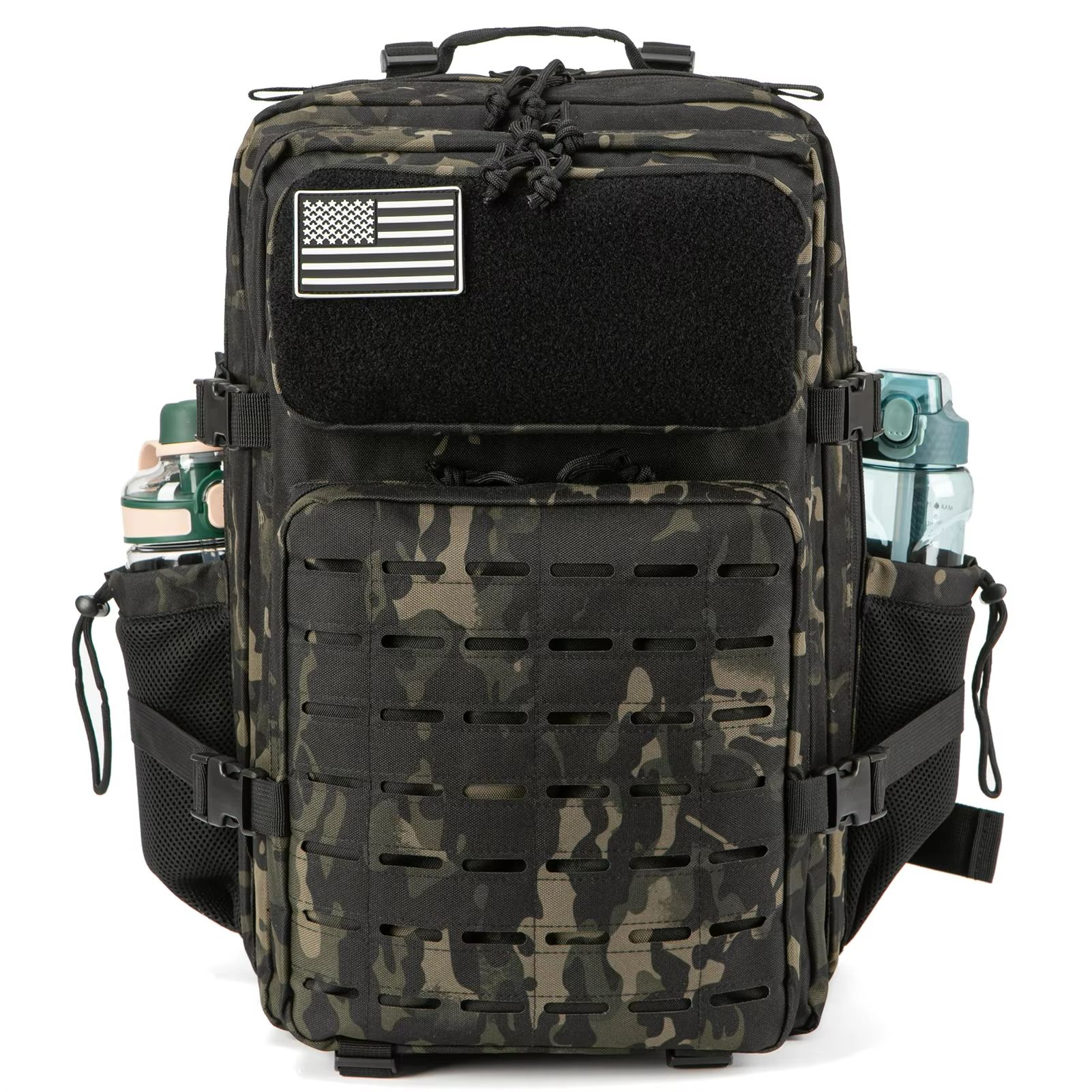 45L Tactical Backpack  MOLLE Survival Rucksack With Bottle Holder For Hiking Hunting  Outdoor Adven 17
