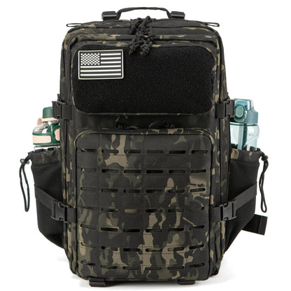45L Tactical Backpack  MOLLE Survival Rucksack With Bottle Holder For Hiking Hunting  Outdoor Adven 17