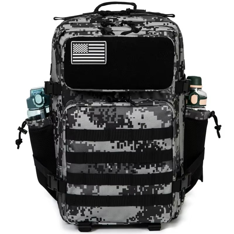 45L Tactical Backpack  MOLLE Survival Rucksack With Bottle Holder For Hiking Hunting  Outdoor Adven 8