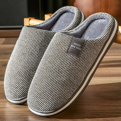 Mens Winter Warm Cotton Slippers  Soft NonSlip Indoor Slides For Comfort  Large Sizes 2