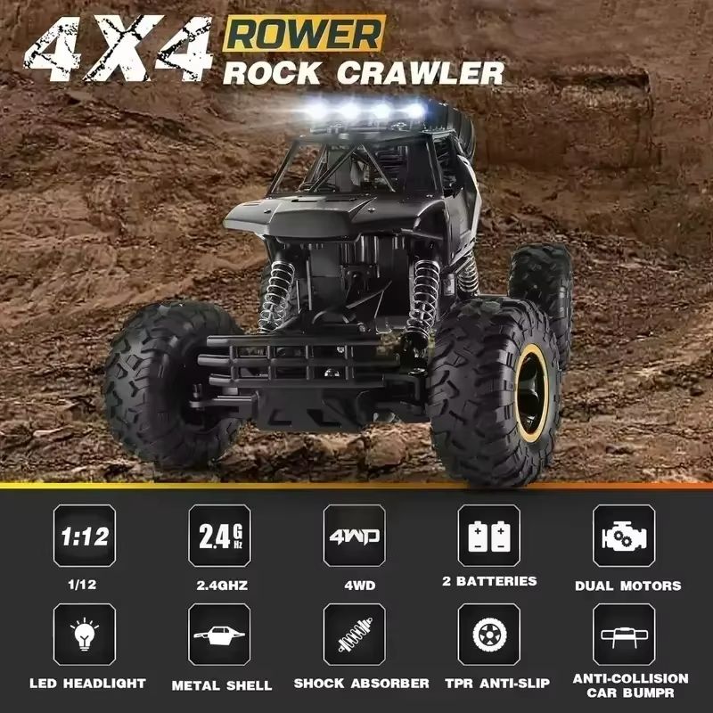 112 RC OffRoad Monster Truck  4WD AllTerrain Remote Control Car For Beginners  Adults 2
