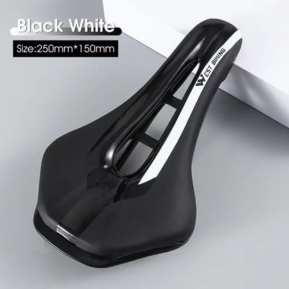 WEST BIKING Comfortable Bike Saddle  WearResistant PU Leather Hollow Bicycle Seat Cushion For Road  7