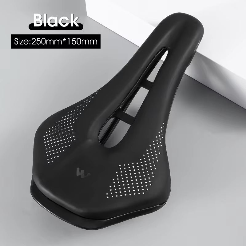 WEST BIKING Comfortable Bike Saddle  WearResistant PU Leather Hollow Bicycle Seat Cushion For Road  8