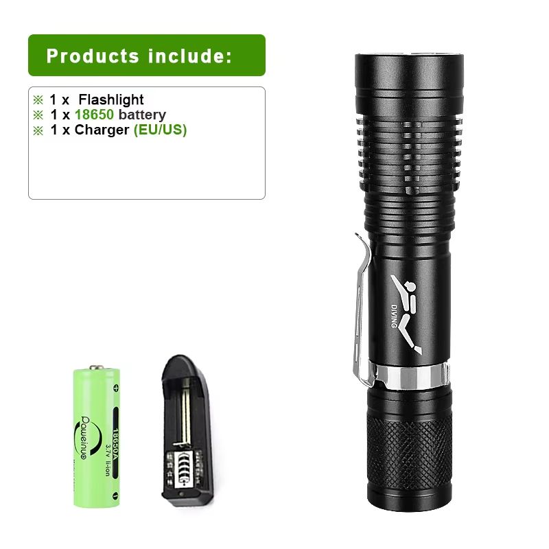 Rechargeable Diving Flashlight  Waterproof Submersible XHP70 LongRange Torch For Night Diving  Outd 6