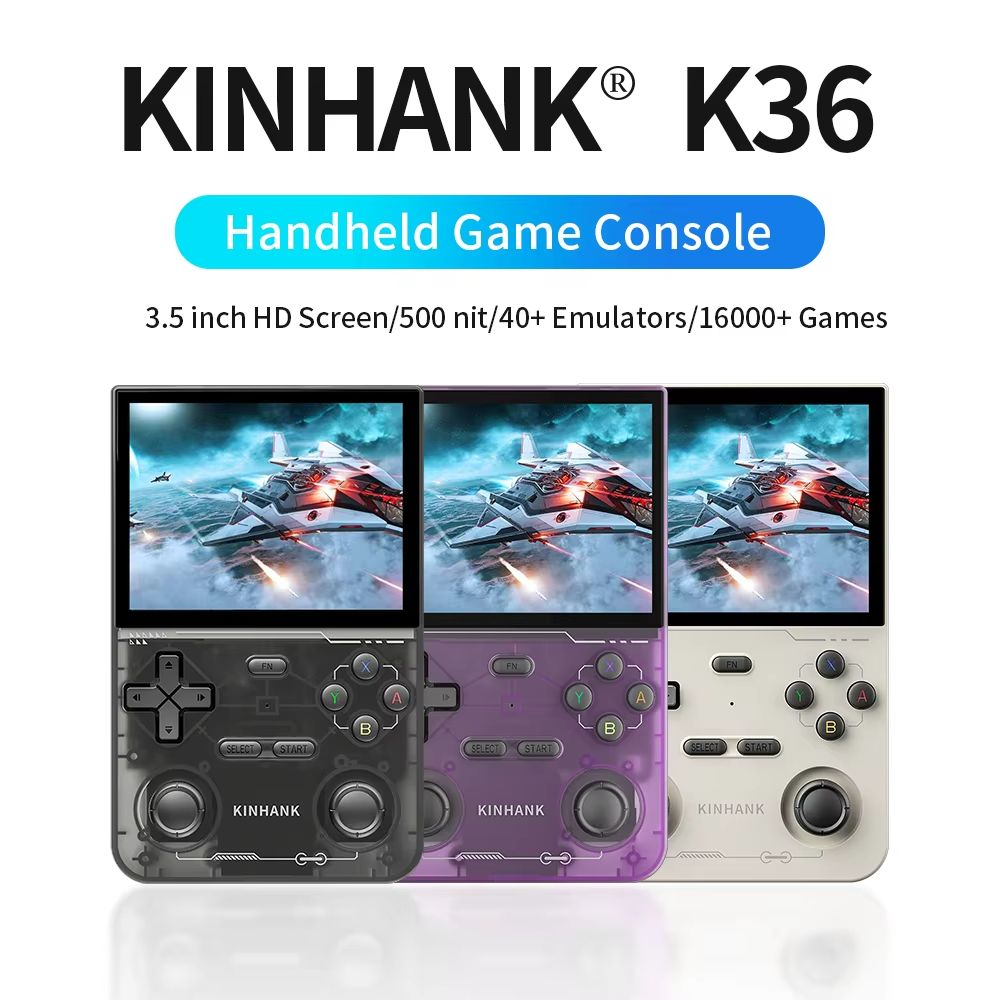 KINHANK Retro Handheld Game Console – Portable Emulator with 16,000+ Games & 3.5" IPS Screen